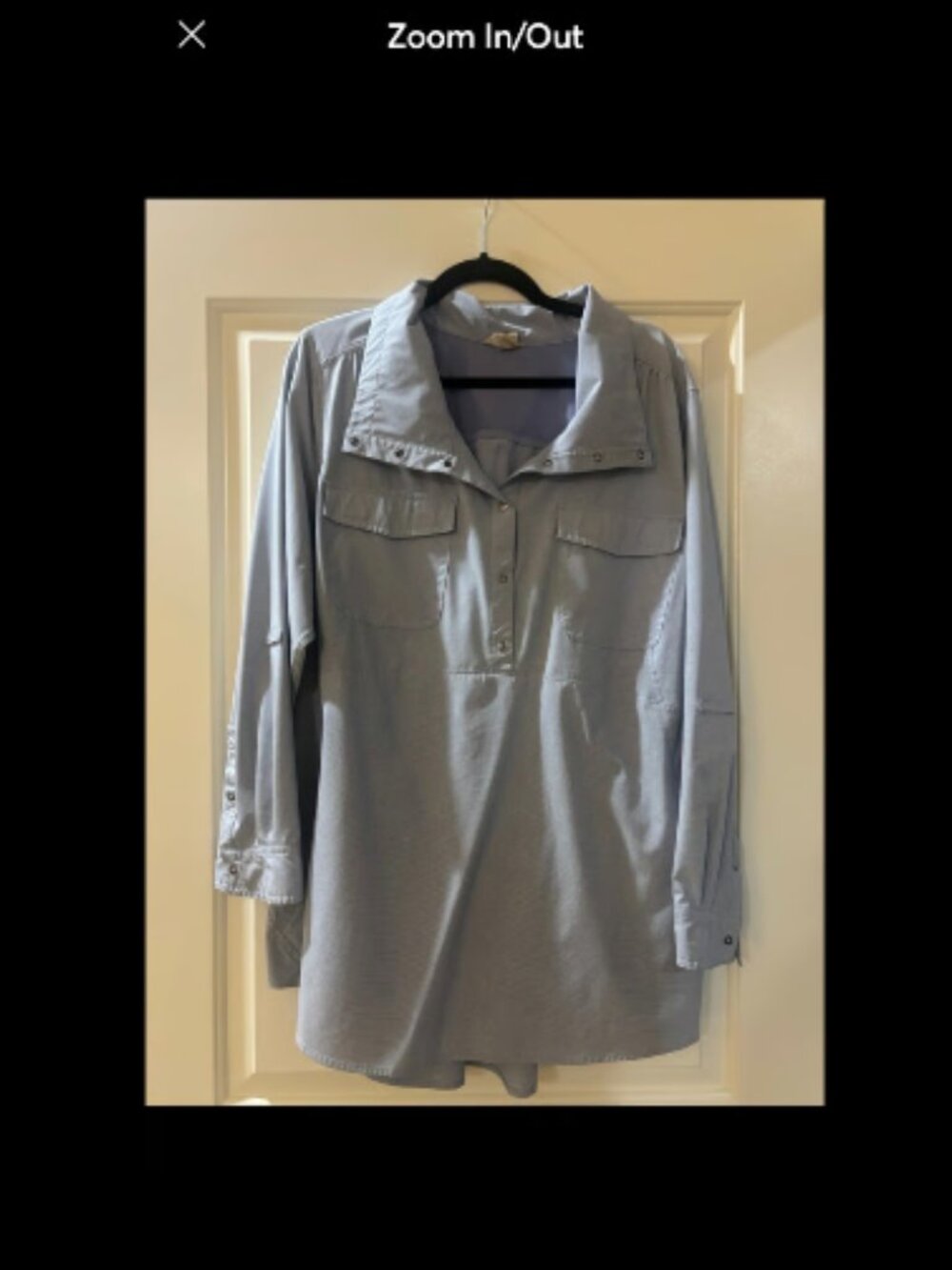 Duluth Trading Co Sol Survivor Sun Protection SPF 50 Pullover Tunic blue 2x
